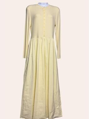 Point Butter Yellow Maxi Dress